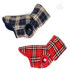 조은 SK펫 퀼팅 체크 후드티셔츠 네이비 강아지커플티, M