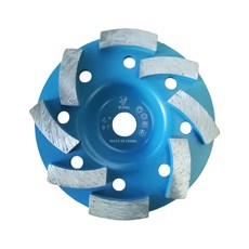 공구PXJ 4인치 다이아몬드컵 평컵 연마석 그라인더날 대리석 석재 콘크리트 연마 연삭 면갈이 평탄작업, 1개