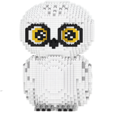 체리닷컴 귀여운 동물 친구들 디폼블럭 나노블록 모음 대형, 화이트 부엉이, 1개