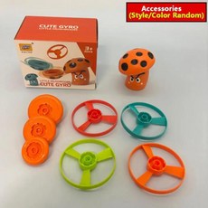 에어 디스크 런처 실내외 게임 소잉 머신 플라잉 소서 스피닝 자이로 스포츠, 1개, 4. orange mushroom