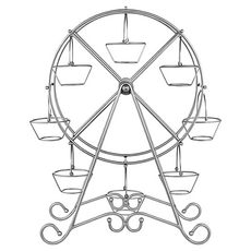 咕咕烘培 摩天輪蛋糕架 旋轉杯子蛋糕架 多層次甜點展示架 派對蛋糕裝飾架, 1個