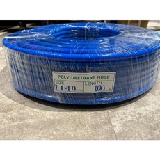 藍色PU管-14*10mm/100米，高彈性耐磨耐壓，適用於工廠農業園藝, 1個, 藍色