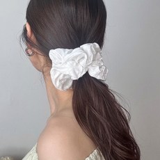 펀칭 자수 스크런치 헤어슈슈 곱창밴드 머리끈
