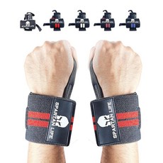 Victorbudo USA 역도 남성 및 여성용 손목 보호대 45.7cm(18인치) 전문가 품질의 손목 지지대 튼튼한 엄지 루프 포함 - 파워리프팅 대회 근력 훈련 보디빌, 레드