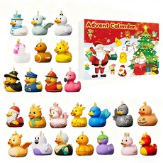 聖誕節裝飾 耐用亞克力鴨子吊墜 24天倒計時禮盒 聖誕樹裝飾 節日家庭裝飾 2025鴨子降臨曆, 1個, 套