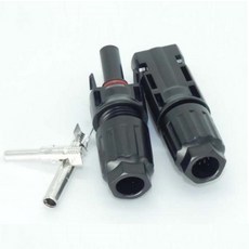 휴대용 발전소용 태양광 방수 커넥터 케이블 연결, MC4 수-암 플러그 1쌍, 1개