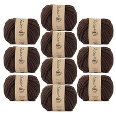 원 울 Knitworm 실 10묶음 세트 차티아 아크릴 극두께 극두께 30g 약 31m 아크릴 100% 10. 카카오, 상세페이지 참조