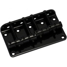 메탈러 4현 베이스 브릿지 하드테일 고정식 탑로드 재즈 프리시전 기타 호환 크롬 색상. 2312603, Black, 1개