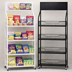 인트홈 과자 진열대 선반 4단, 화이트