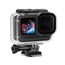 GoPro Hero 용 60M 방수 케이스 12 9 검정색 보호 다이빙 하우징 쉘 커버 빨간색 보라색 컬러 필터, 01 Case Only