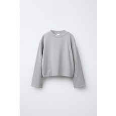 국내배송 자라 ZARA 소프트 터치 티셔츠 - 그레이 937950
