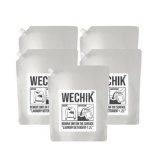 위칙 파워 효소 액체 세탁세제 리필, 1.2L, 5개