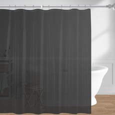 Downluxe 투명 샤워 커튼 라이너 PEVA 경량 플라스틱 샤워 라이너 자석 3개 182.9cm x 182.9cm72 x 72인치 방수 욕실 커튼 356540, 1, 다크 그레이