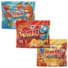 KAKA 珍四鮮 醬燒蝦餅 冠軍魚口味 88g, 1個, 綜合四入組(原味+十三香各2)
