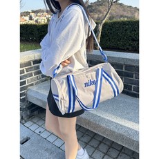 나이키 요가 헬스 트레이닝 더블팩 헤리티지 운동가방, 1개, 블루+그레이