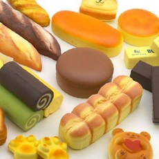 빵 모양 촉감 놀이 완구 스퀴시 어린이 감각 발달 장난감 베이커리 디저트 케이크