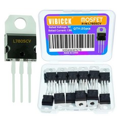 35pcs L7805 L7805CV 전압 레귤레이터 5V 1.5A 양의 출력 IC 회로 TO-220