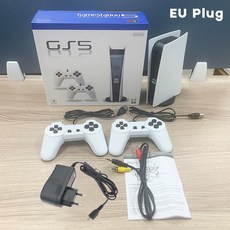 Gamestation 5 콘솔 AV-OUT 홈 TV 게임 콘솔 게임 스테이션 5 No Lag Double Handle EU/US/UK 플러그, Eu Plug