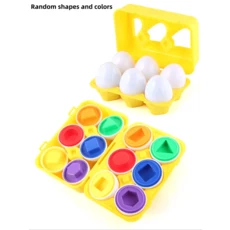 유아 부활절 달걀 퍼즐 장난감 /12개 다채로운 모양 분류 게임 - 소근육 능력 발달 손과 눈의 협응력 사전, 01  - eggs
