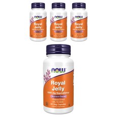 NOW Foods 蜂王乳素食膠囊 1500mg, 60顆, 4罐