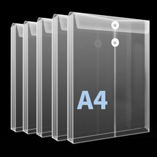 트리플K A4 서류 정리 클리어 파일 끈식 문서 보관 폴더 12개입 세트, 1세트, 투명 1세트, 투명