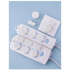 防觸電插座保護蓋 插座塞 延長線 居家安全 幼兒防護 H-29, 方形易開, 1個