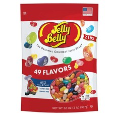 젤리 벨리 98475 캔디 49가지 맛 2lb 봉지 Jelly Belly 98475 Candy 49 Assorted Flavors 2lb Bag, 1개, 907g