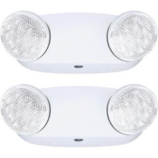 그루엔리히 LED 비상등 출구 조명기구 2개 버그 아이 헤드 포함 및 백업 배터리 UL 924 120/277 볼트 4개 세트, 2-Pack