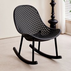 플라스틱 안락 휴식용 낮잠용 스툴 카페용 가정용 북유럽, 1개, 블랙 6kg