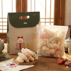 유과 한과 선물세트 100g 쑥 백년초유과 명절 유치원, 1개