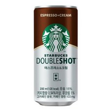 추천상품 스타벅스 더블샷 에스프레소 크림 200ml 18캔 인기만점, 1개