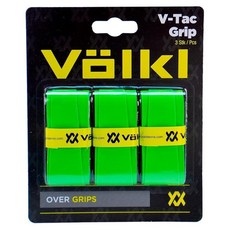 Volkl V-Tac 테니스 오버그립 3개 팩 (네온 옐로우), Neon Green, Neon Green