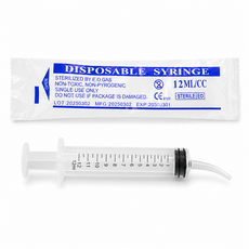 립트 반려동물 커브형 피딩용 주사기 12ml, 5개, 투명