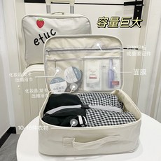 行李箱附加包 短途旅行收納袋 超大容量, 1個, 小熊款 輕鬆齣行/釋放雙手