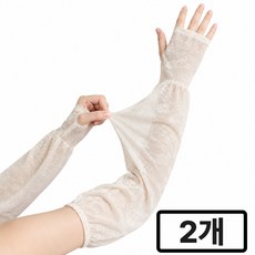 포이크 루즈핏 레이스 쿨토시 햇빛 자외선차단 여성전용 운전용, 1개, 화이트 + 아이보리
