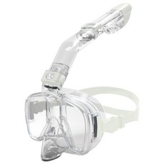 인피아 스노쿨링 마스크 스노쿨링 세트 듀얼 글라스, 아쿠아화이트