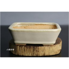 小樹安每日本盆缽-服部知幸白釉長方鉢13cm，日式餐桌美學，簡約風格設計，適用沙拉甜點, 1個