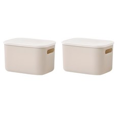 ROOM&HOME Any 多功能收納盒, 米色, S(180 x 260 x 160 mm), 2個