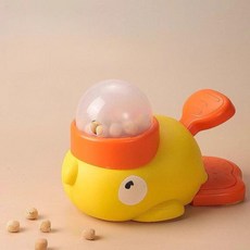 강아지 간식 회전 나오는 기계 장난감 오리, 오리 모양 간식 급여기