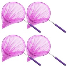 리빙준 컬러풀 접이식 잠자리채, 보라색 x 4p, 보라색 x 4p