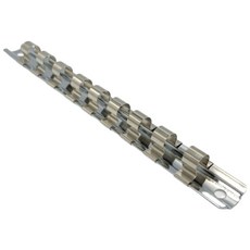 【現貨熱賣24H】套筒收納架：三分套筒專用，套筒夾設計，穩固收納，提升工作效率, 銀色, 9層