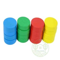 아이서 원목말 윷놀이용 4색 16개 게임용칩, 원목 말 4색 16개(윷놀이용)(WF74, 1개, 1개