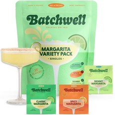 Margarita Variety Pack Singles: Batchwell's Skinny Cocktail Mixers Mocktails Non-Alcoholic Drink