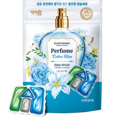 해피홈 파워캡슐 올인원 코튼블루 세탁세제, 28개입, 2개
