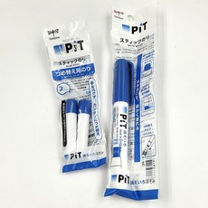 성인용 사무용품 얇은 펜타입 일본 스틱글루 분품+리필2개 세트