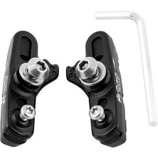 유투잉 바이크 카본 파이버 림 브레이크 패드 1쌍 C-브레이크 블록 슈즈 전륜 및 후륜용 무광 알루미늄 합금 부츠, Gold