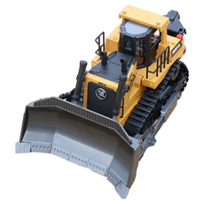 匯納 遙控履帶推土機 1/16 山貓重型鏟土機 遙控挖土機 工程車 合金重型工程, 大全配 雙電版+加遙控充電組, 1個