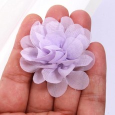 수제 작은 쉬폰 패브릭 인공 꽃 머리 웨딩 드레스 모자 홈 인테리어, 16. Lavender