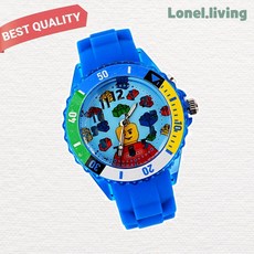 로넬리빙 윙하우스 옥스포드 블록 라이트워치 블루 어린이 아동 손목시계 등교용 키즈