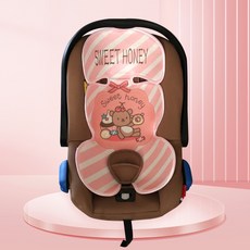 SWEET HONEY 汽車安全座椅涼席, 粉色小猴子印花 40*65, 1套